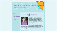 Desktop Screenshot of pawsonpetsitting.com
