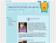 Tablet Screenshot of pawsonpetsitting.com